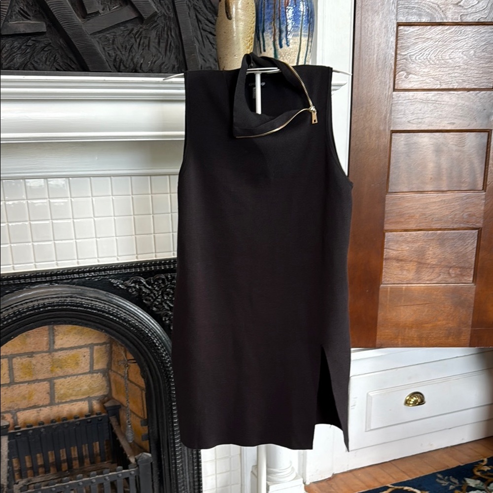 Cable & Gauge Black‎ Zip Neck knit Sheath Dress- never worn